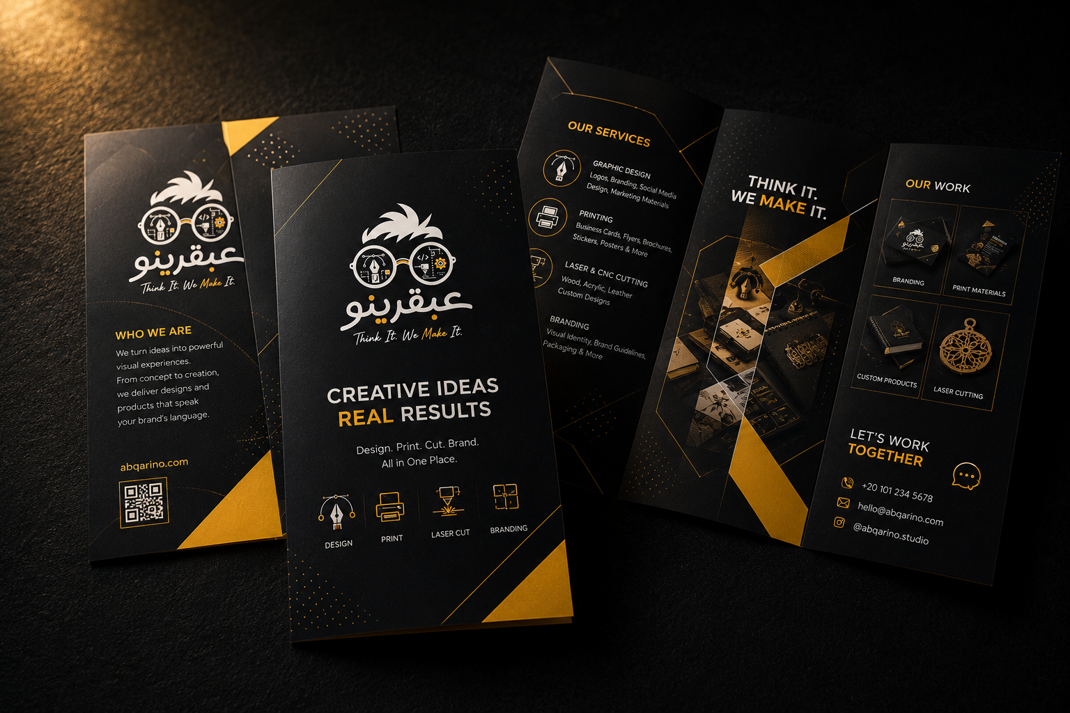 Flyer and print material mockups by Abqarino Studio