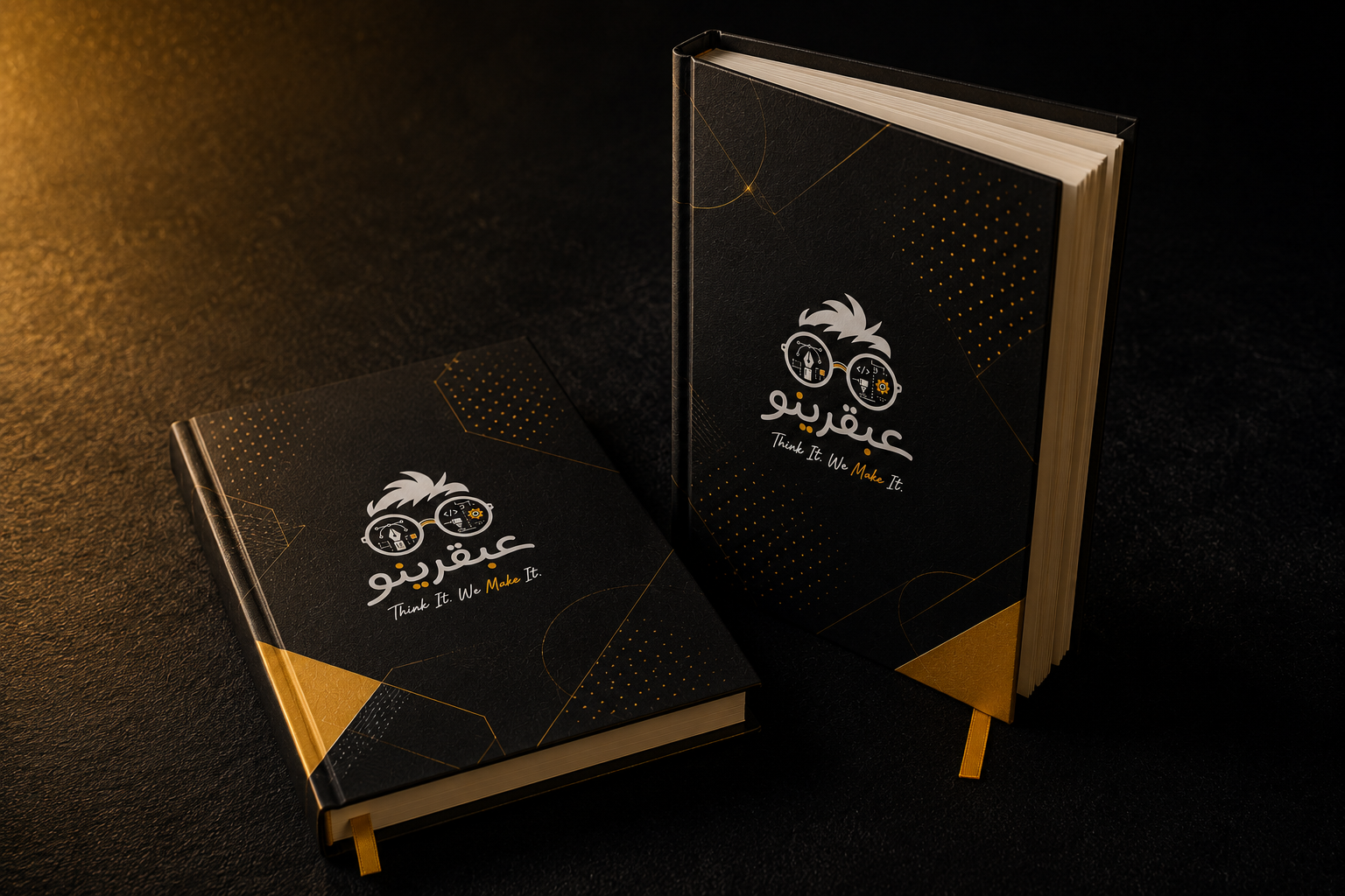 Custom notebook product mockup by Abqarino Studio